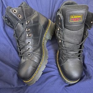 Dr Martens Industrial Safety Steel Toe Mens Size 12 Brown Leather Work Boots